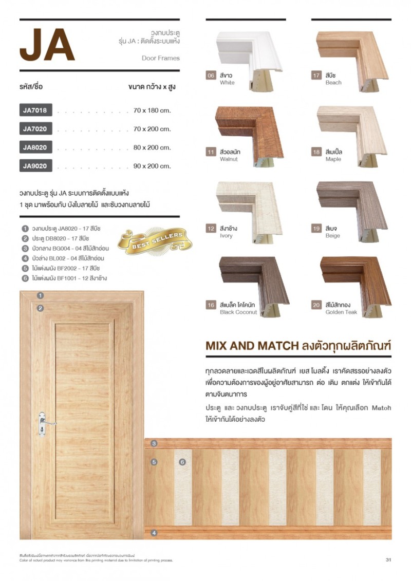 วิธีการติดตั้งวงกบประตูรุ่นJA : Door Frame Installation Guide